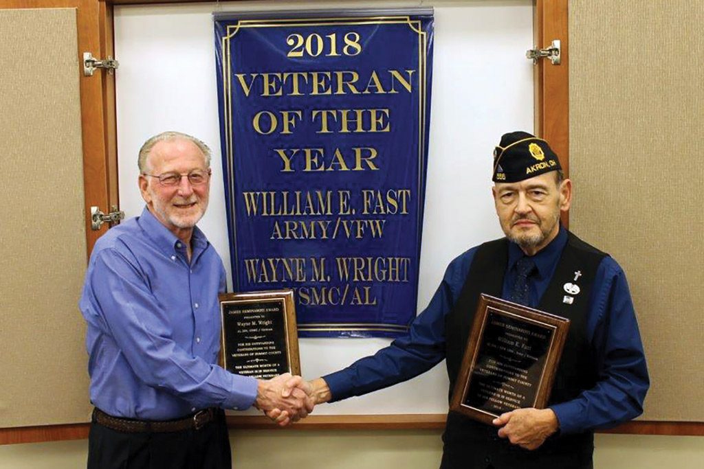 Veteran of the Year co-winners Wayne Wright (left) and William Fast (right).