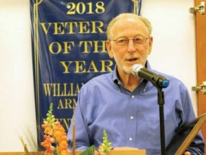 Wayne Wright accepts his award.