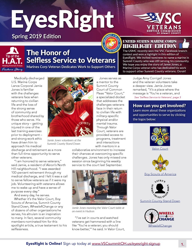 VSC EyesRight Spring 2019 newsletter cover