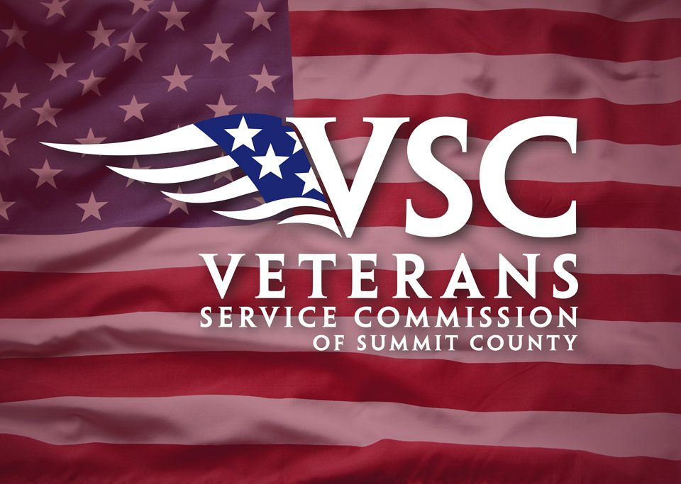 VSC logo overtop a flag