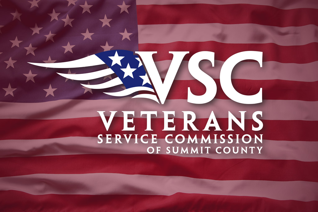 VSC logo overtop a flag