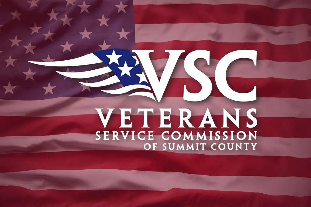 VSC logo overtop a flag