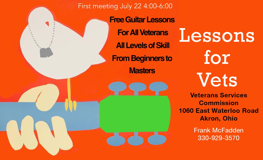 Veteran Frank McFadden credits his time in the military and love for music as the reasons he has been able to overcome tough times and build great friendships. By offering guitar lessons, he hopes to inspire other vets to create lasting relationships and develop life skills.