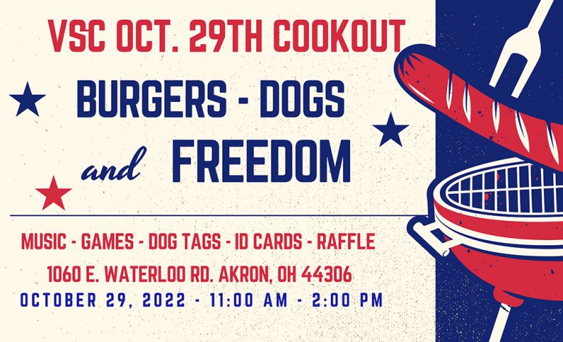 Invitation to the 2022 VSC cookout on Oct. 29, 2022.