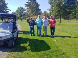 Four golfers playing at the 6th Annual James Seminaroti Benefit Golf Outing