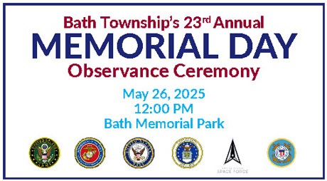 Bath Township's 23rd Annual Memorial Day Observance Ceremony