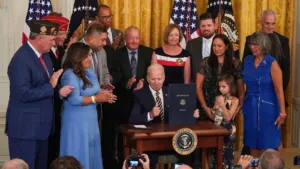 President Biden signing the PACT Act